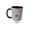 Kaffeebecher aus Keramik weiß/schwarz 2